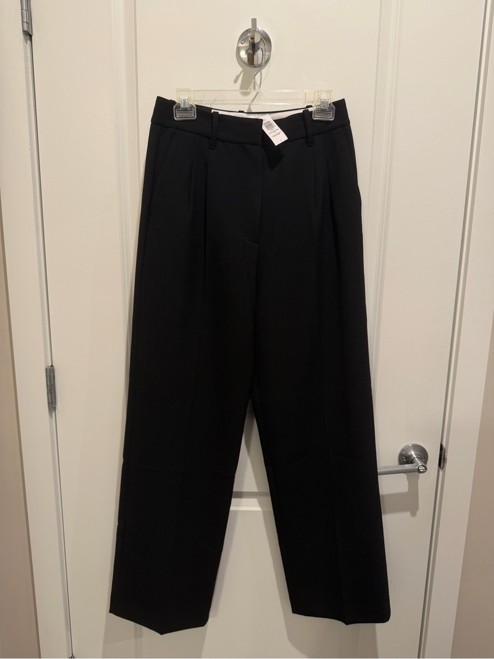Aritzia Effortless Black Wide-Leg Tailored Trousers - NOT FOR SALE